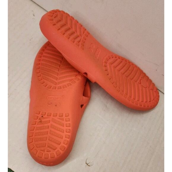 Crocs kadee II Women's Size 8 Coral Orange thong flip flop slides Slip Ons - Picture 12 of 15